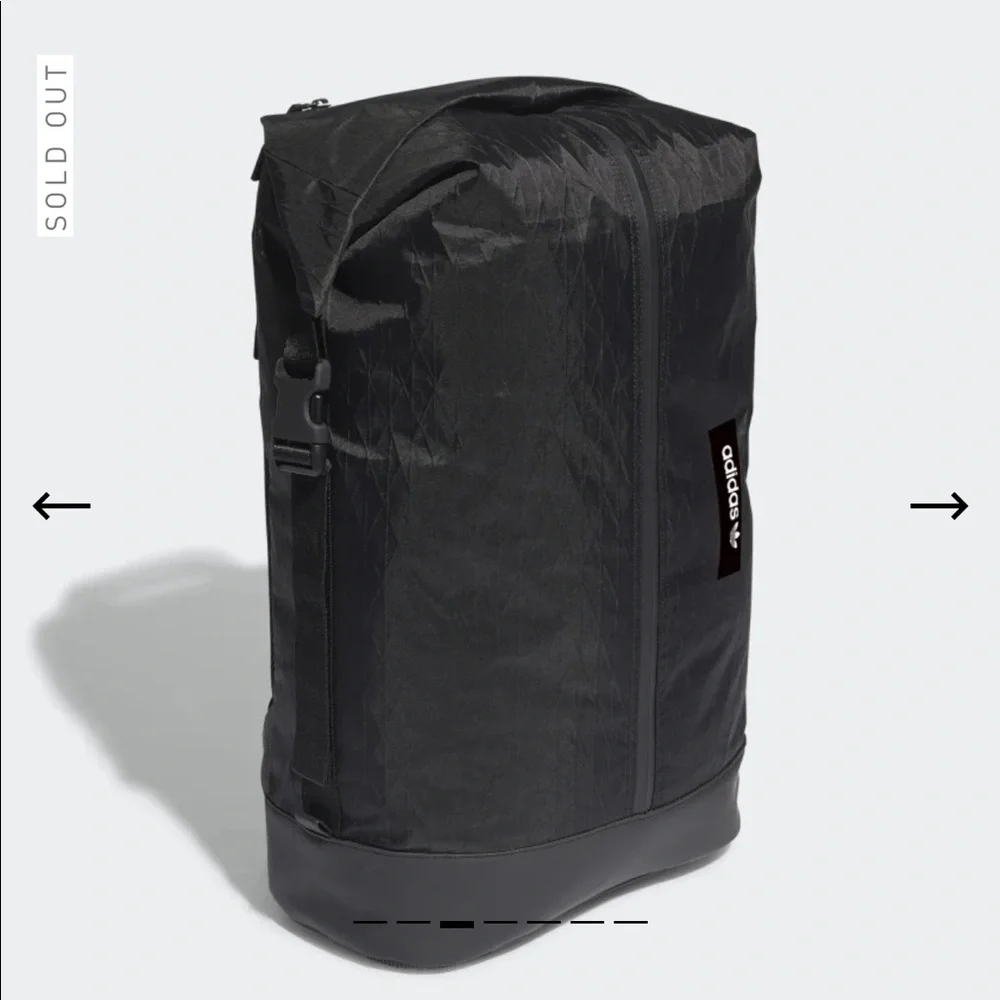 Adidas FUTURE ROLL-TOP BACKPACK Black NWT